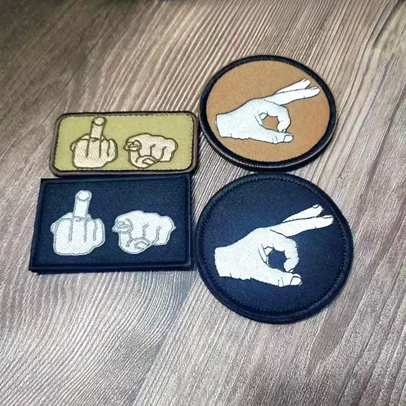 Parche táctico OK bordado con velcro – insignia moral para mochila - imagen 2