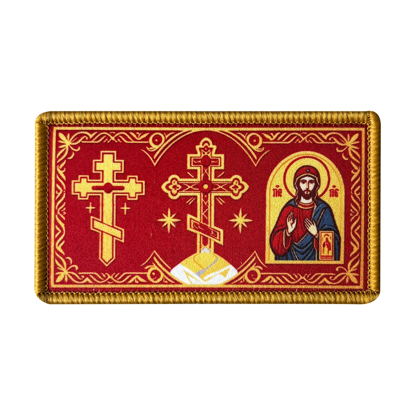 Parche táctico religioso cruz ortodoxa con gancho y bucle - imagen 4