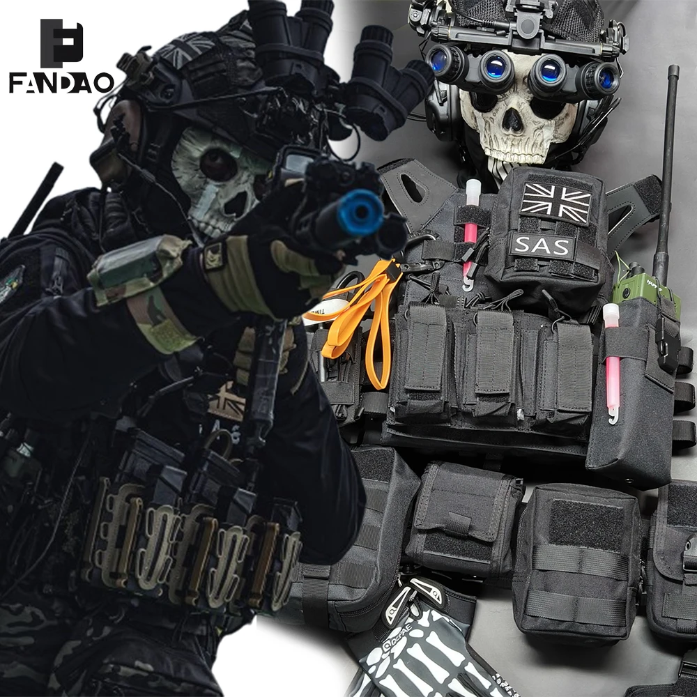 Call of Duty Ghost Night Raid equipamiento táctico airsoft completo - imagen 3