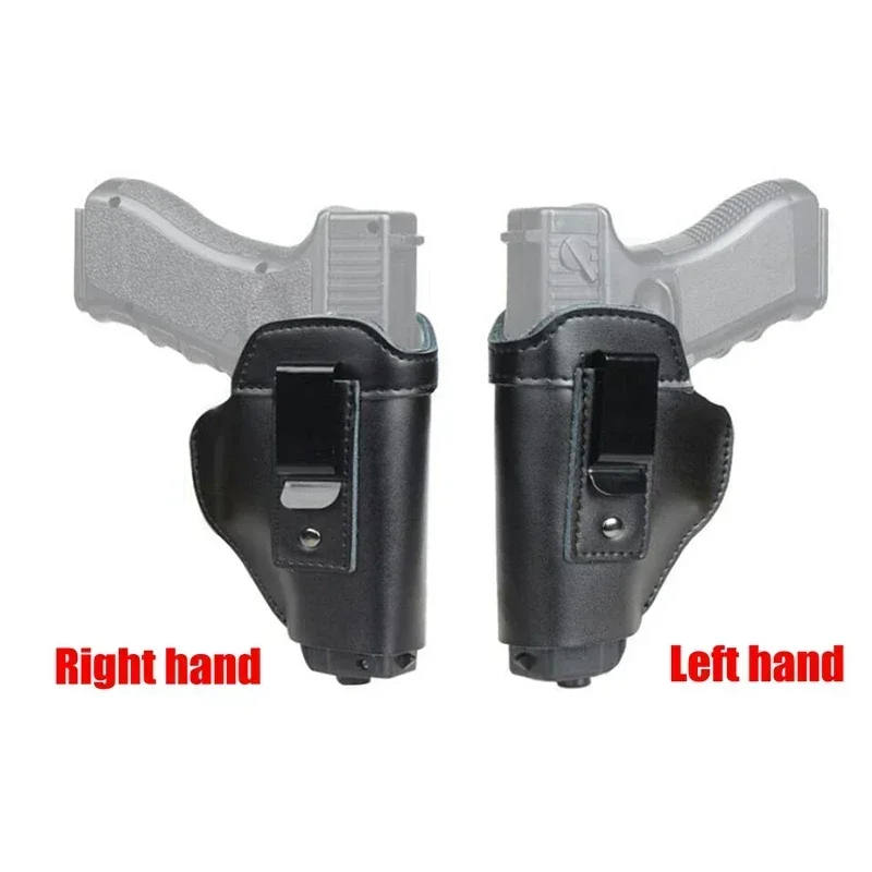 Funda táctica universal para pistola de cuero con retención