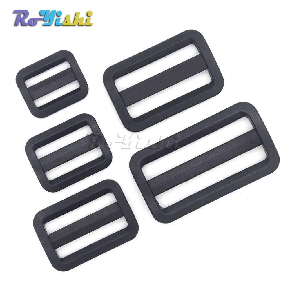 Ajustador tri-deslizador negro para correas equipamiento táctico - imagen 3
