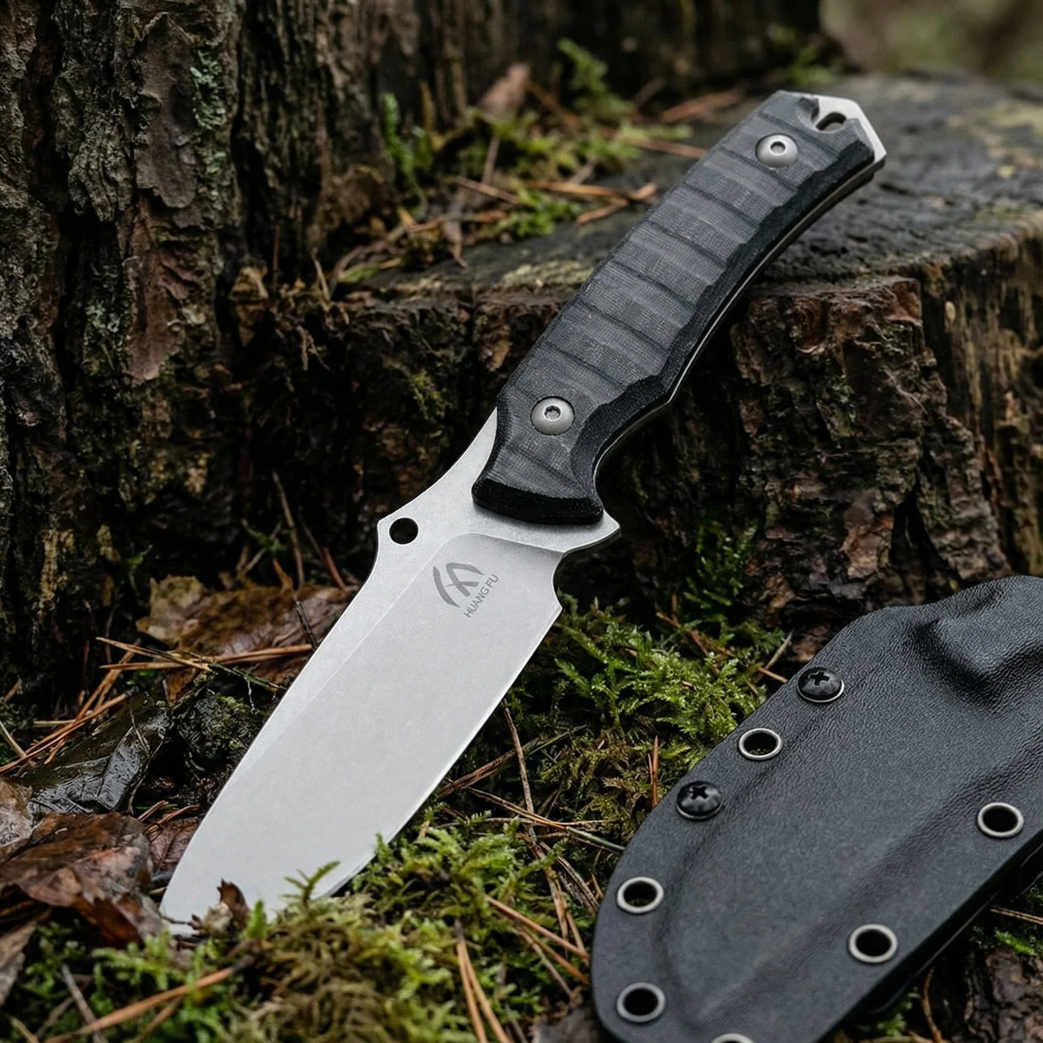 Cuchillo fijo táctico G10 con funda, hoja compacta EDC outdoor - imagen 3
