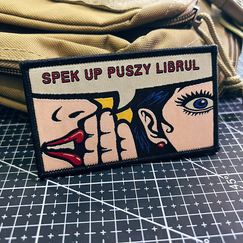 Parche táctico Spek Up Puszy Librul – Bordado con velcro para mochila - imagen 4