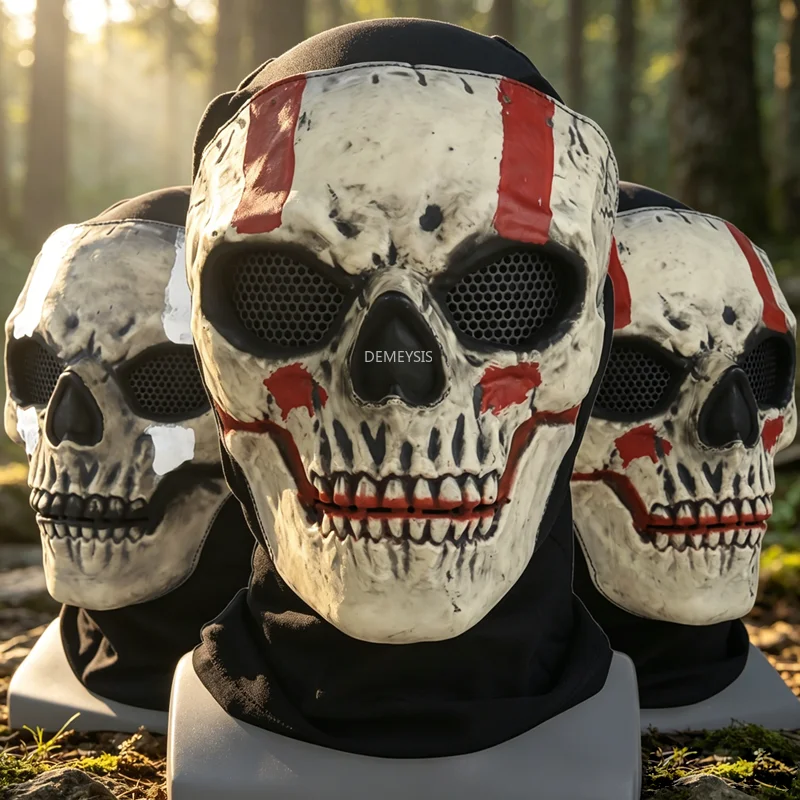 Máscara táctica transpirable calavera, protección facial airsoft
