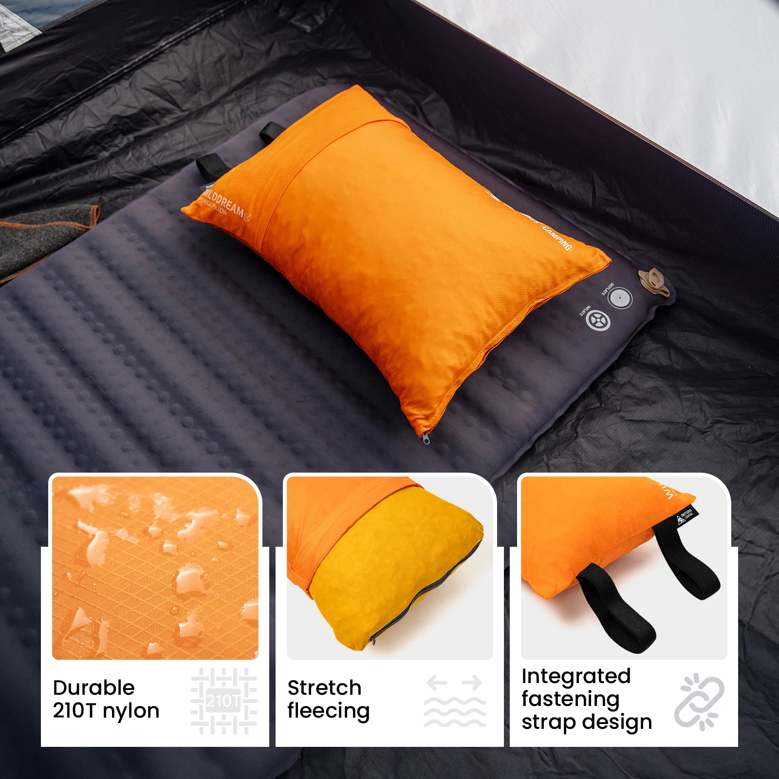 OneTigris Wilddream Almohada de Camping Compacta Viscoelástica - imagen 2