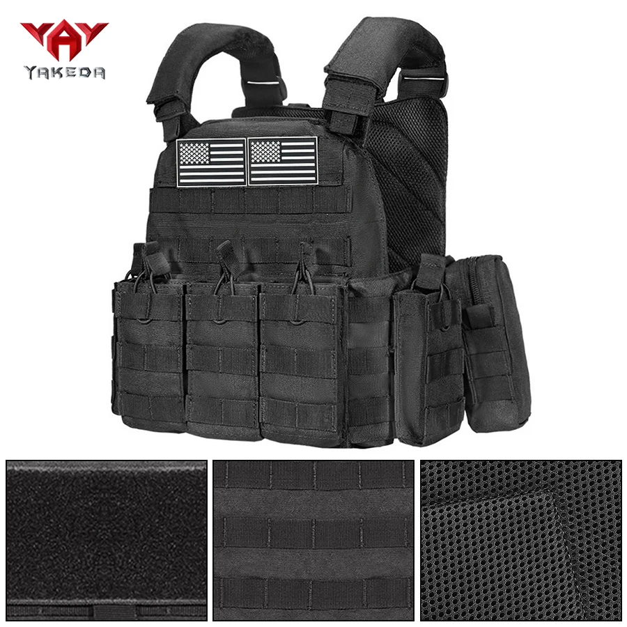 Chaleco táctico YAKEDA de caza MOLLE exterior con bolsillo bolsa agua - imagen 5