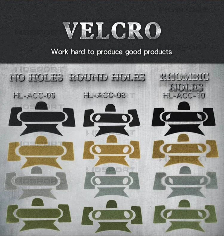 Pegatinas FAST sin orificios para parches con velcro
