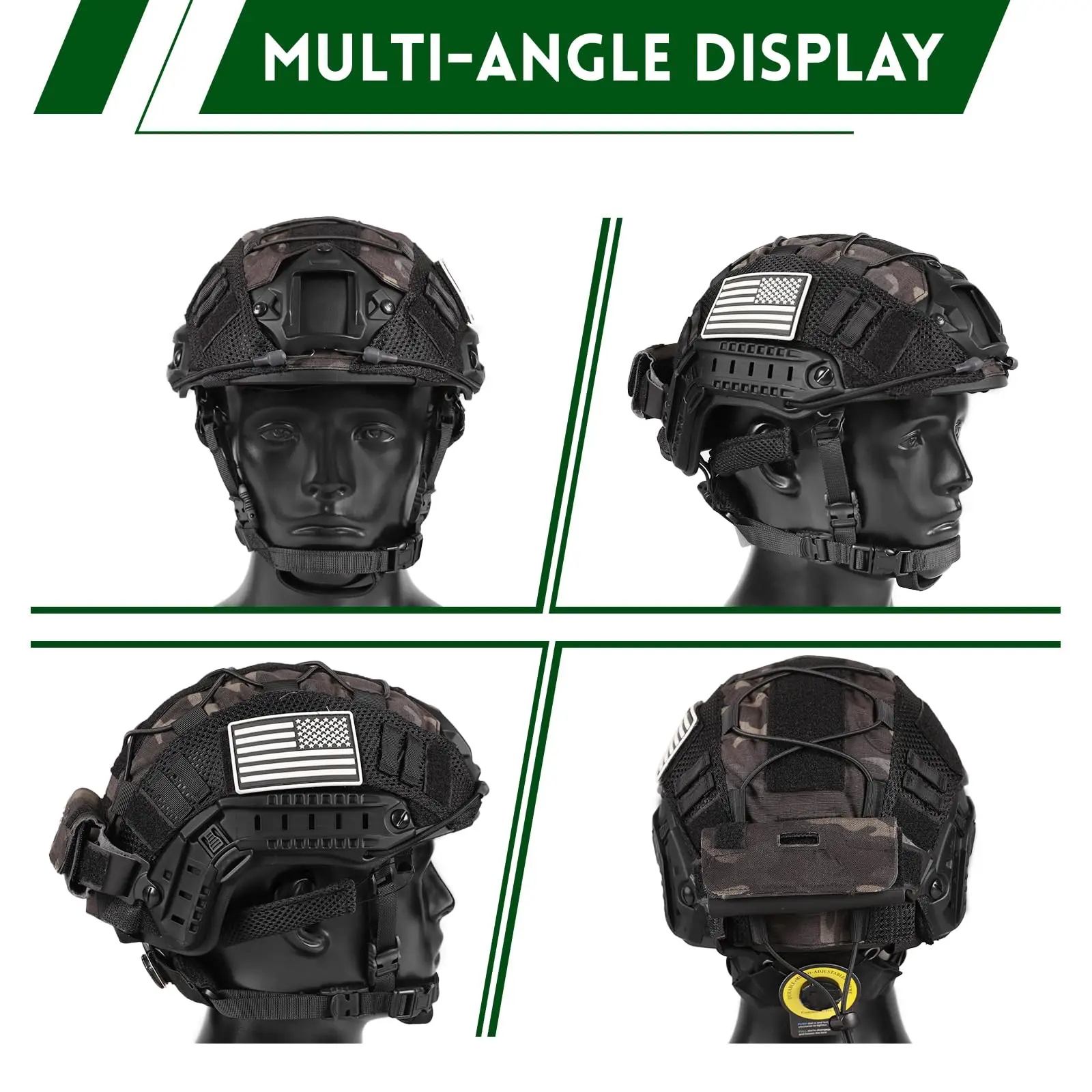 Casco táctico FAST ajustable con bolsa de contrapeso y forro - imagen 4