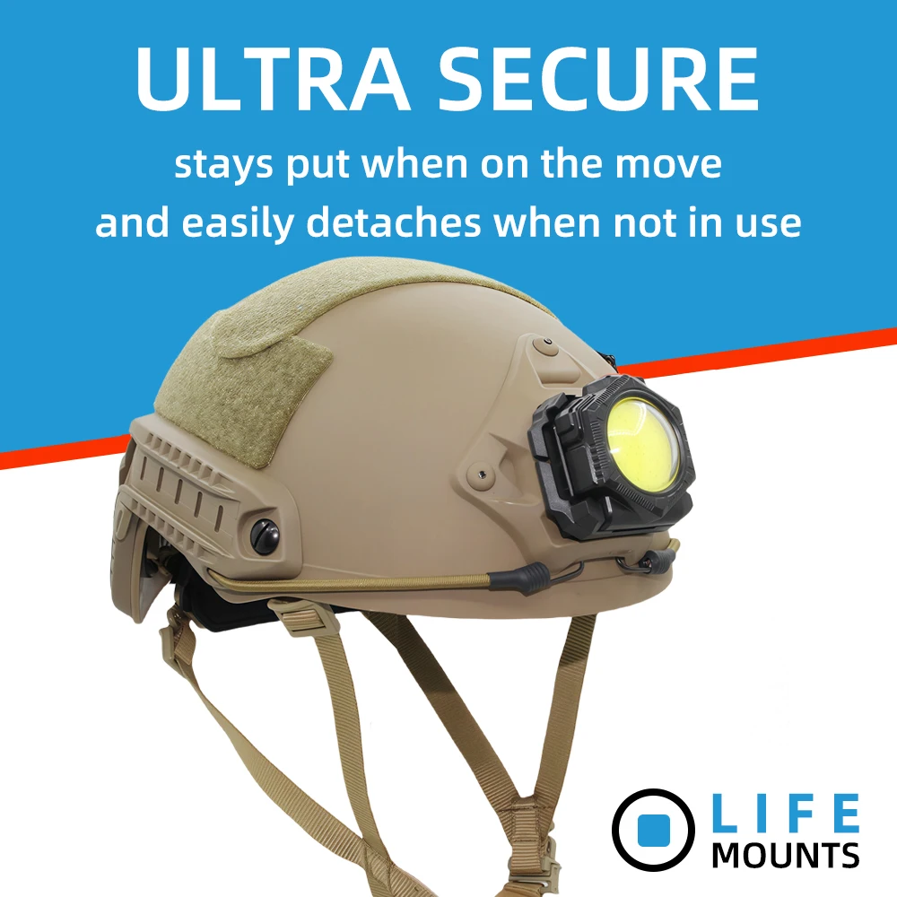 Casco táctico JOAXOR LED COB mount NVG luz muñeca outdoor - imagen 3