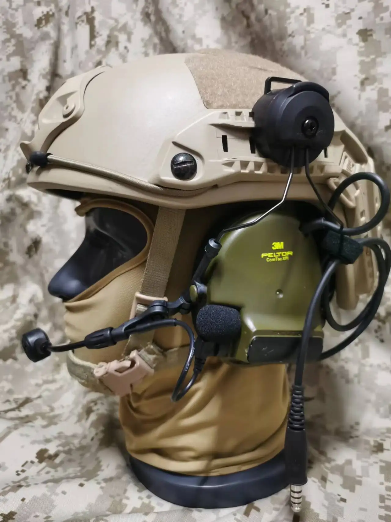 Comtac XPI VI auriculares tácticos cancelación ruido con soporte casco