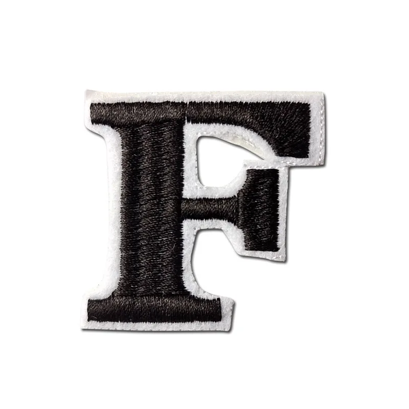 Parche bordado adhesivo negro con nombre y letras para gorra - imagen 3