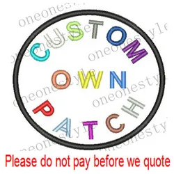 Parche bordado termoadhesivo personalizable con tu logotipo