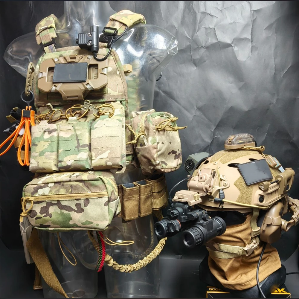 Chaleco táctico MOLLE ligero airsoft liberación rápida corte láser - imagen 3
