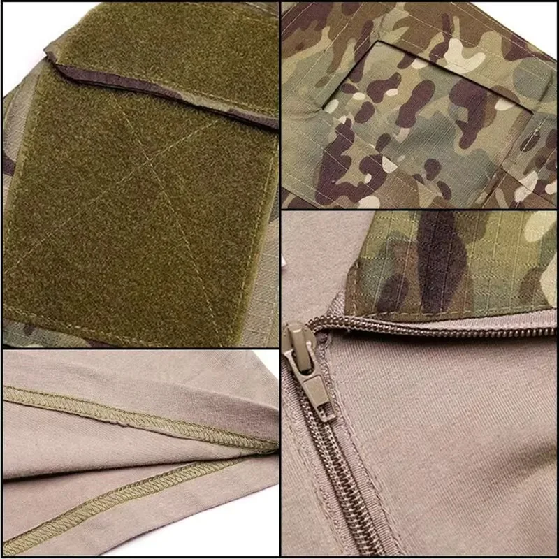 Camiseta táctica de manga larga camuflaje ripstop resistente - imagen 4