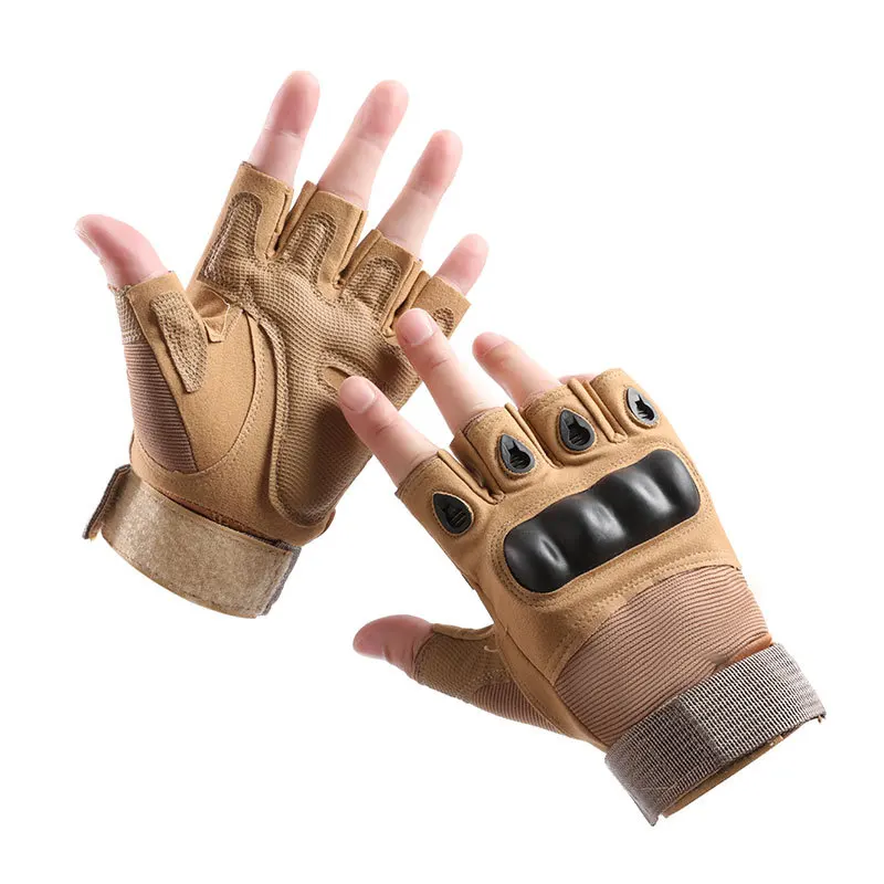 Guantes tácticos sin dedos para ciclismo y montaña