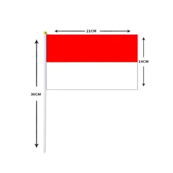 Banderas agitadoras de mano Indonesia 14x21 cm - venta mayorista