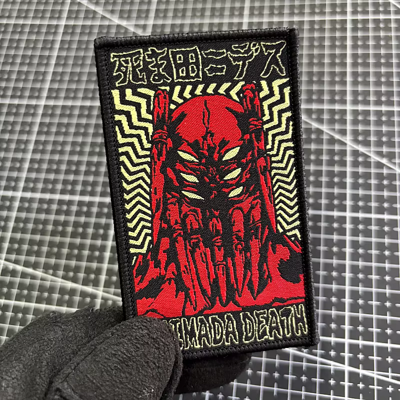 Parche táctico Shimada muerte bordado con velcro para mochila - imagen 4