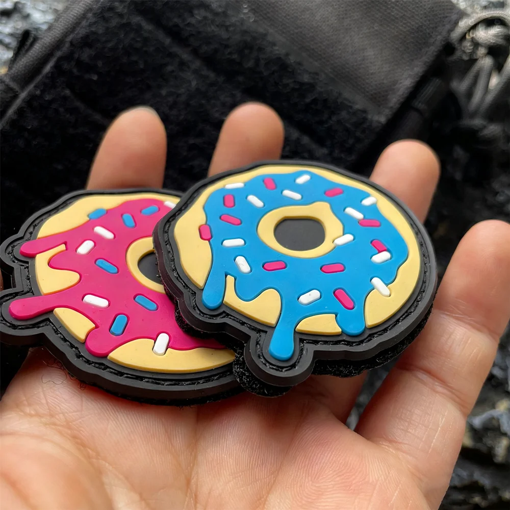Brazalete táctico parche PVC 3D Dónut para mochila - imagen 5