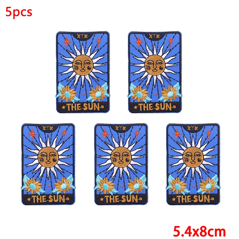Parche bordado punk tarot para planchar calavera Hip Hop - imagen 5