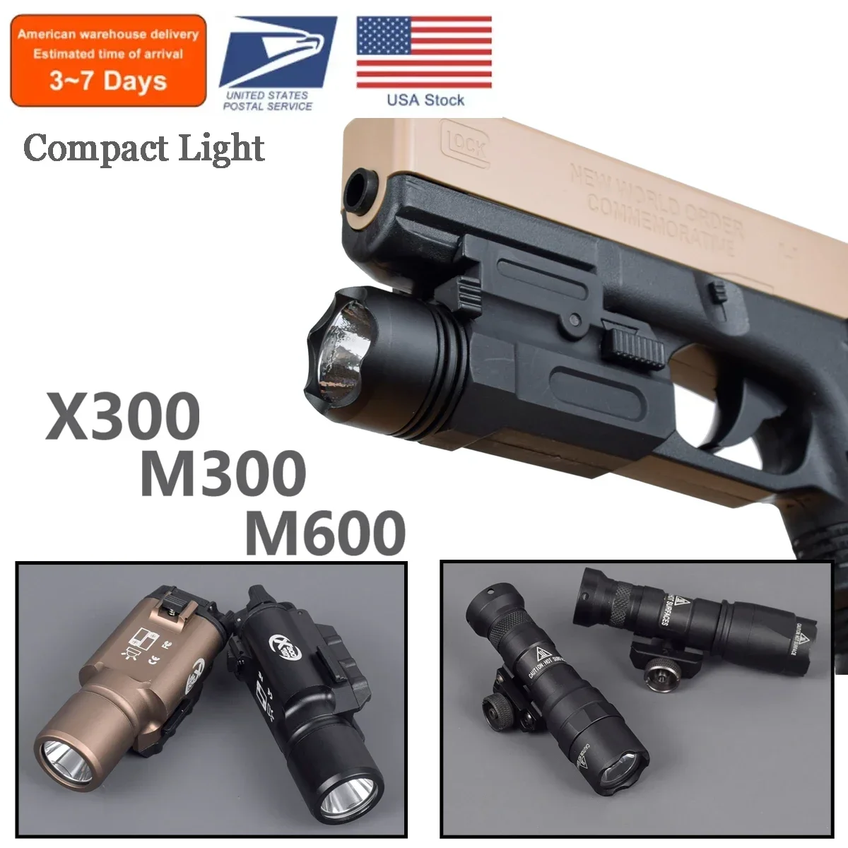 Surefire X300U linterna táctica para pistola – Montaje raíl Picatinny - imagen 4
