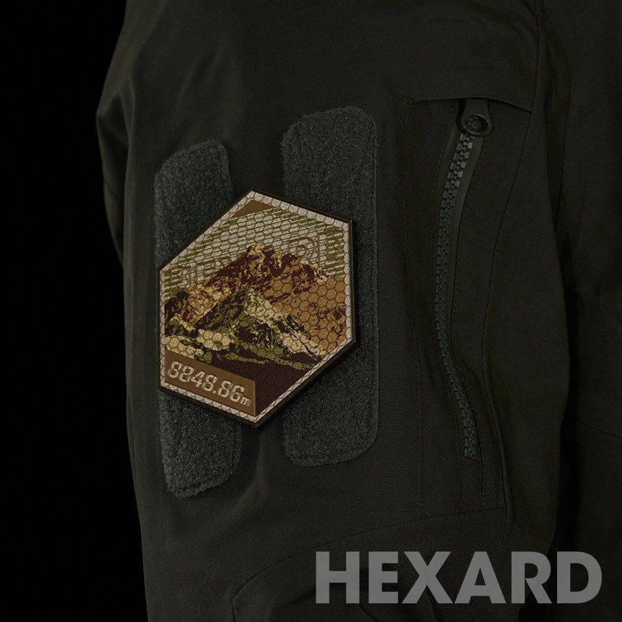 Hexard PC06 Parche bordado reflectante Everest, para mochila y ropa