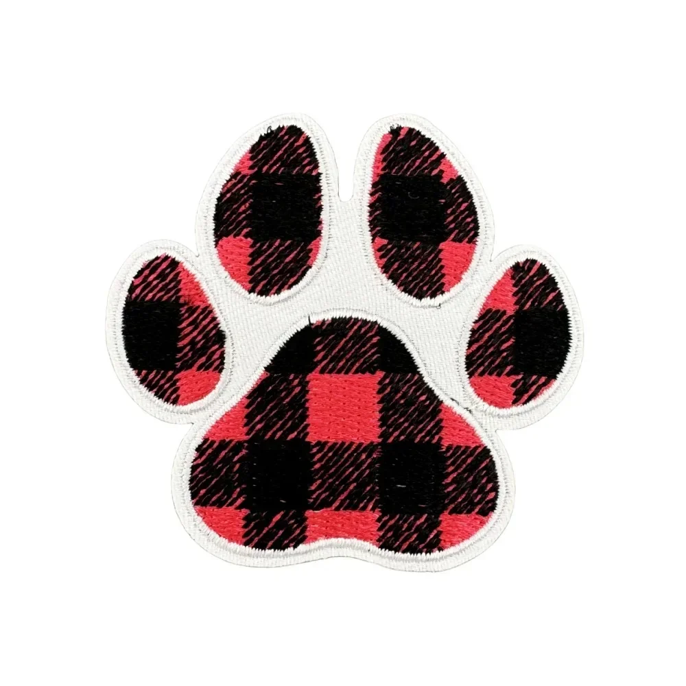 Parche bordado para planchar pata de perro garra de oso colorida - imagen 5