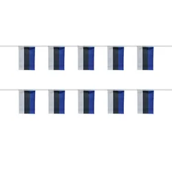 Banderines de Estonia en poliéster, guirnalda para fiestas