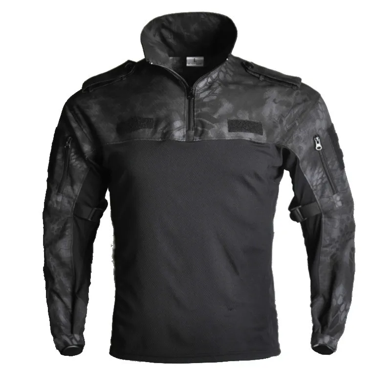 Camiseta táctica para hombre, camuflaje militar impermeable cortaviento - imagen 5