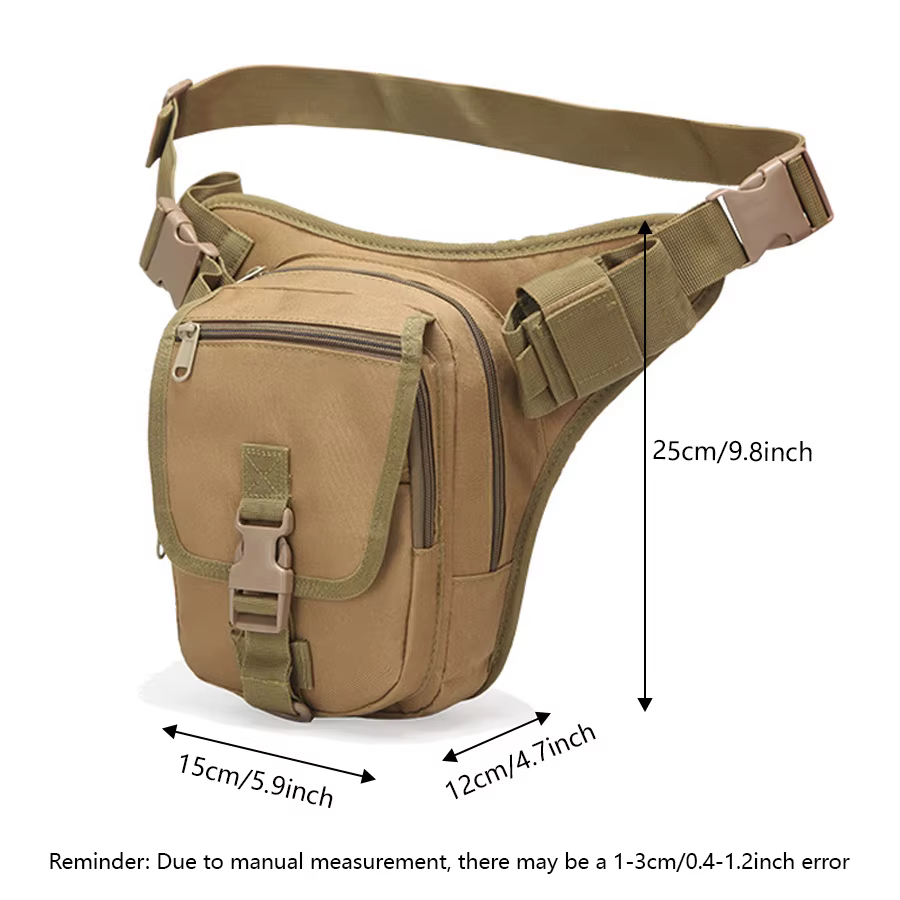 Bolsa de pierna táctica camuflaje vista frontal