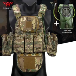 YAKEDA Chaleco táctico de entrenamiento camuflaje con bolsa de agua
