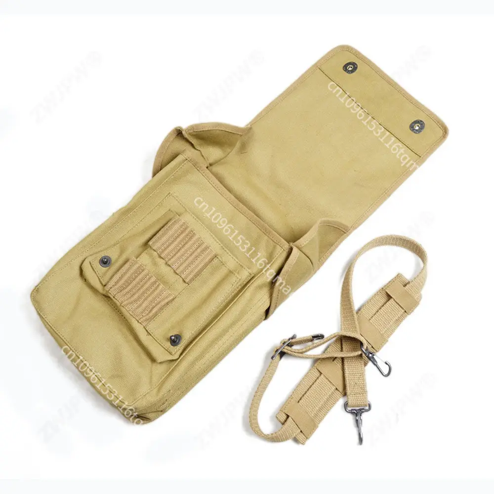 Bolsa de hombro táctica verde caqui multiusos exterior retro - imagen 4