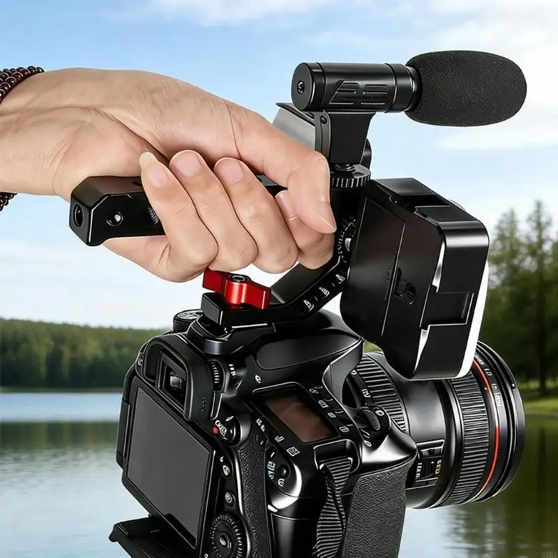 Soporte estabilizador para cámara DSLR con agarre cómodo de aluminio - imagen 3