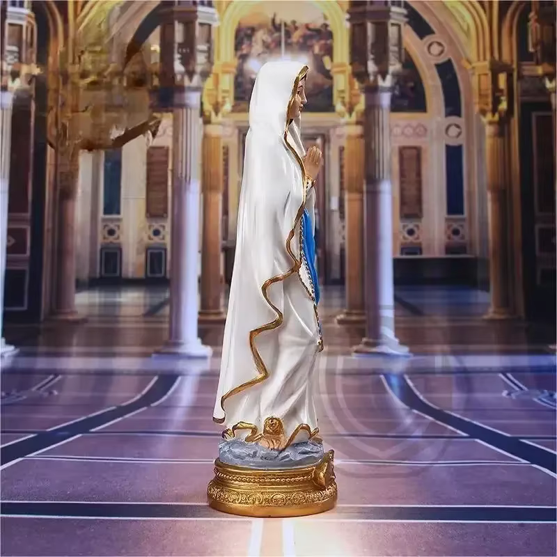 Estatua religiosa de resina de la Virgen María para decoración
