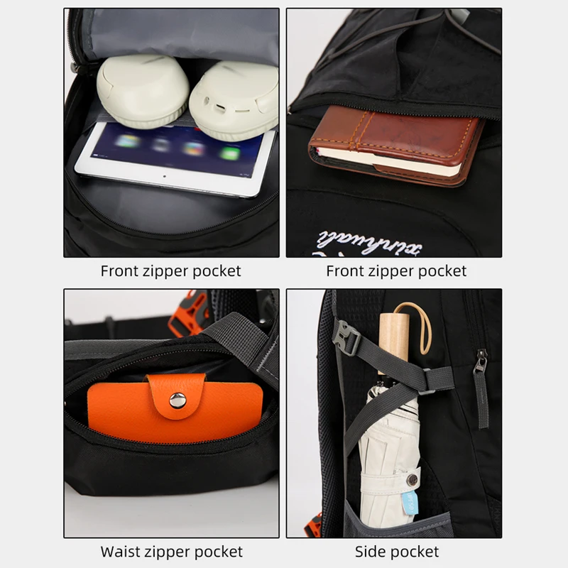 Mochila táctica impermeable MOLLE con panel ventilado para trekking - imagen 3