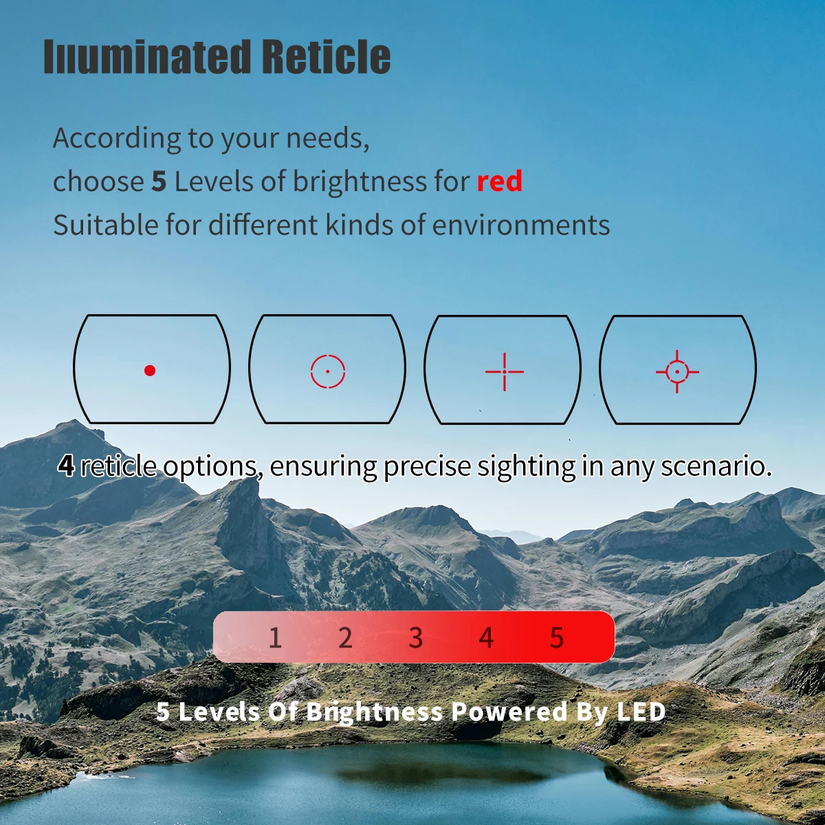Mira punto rojo HD101R holográfica USB-C recargable rojo/verde - imagen 5