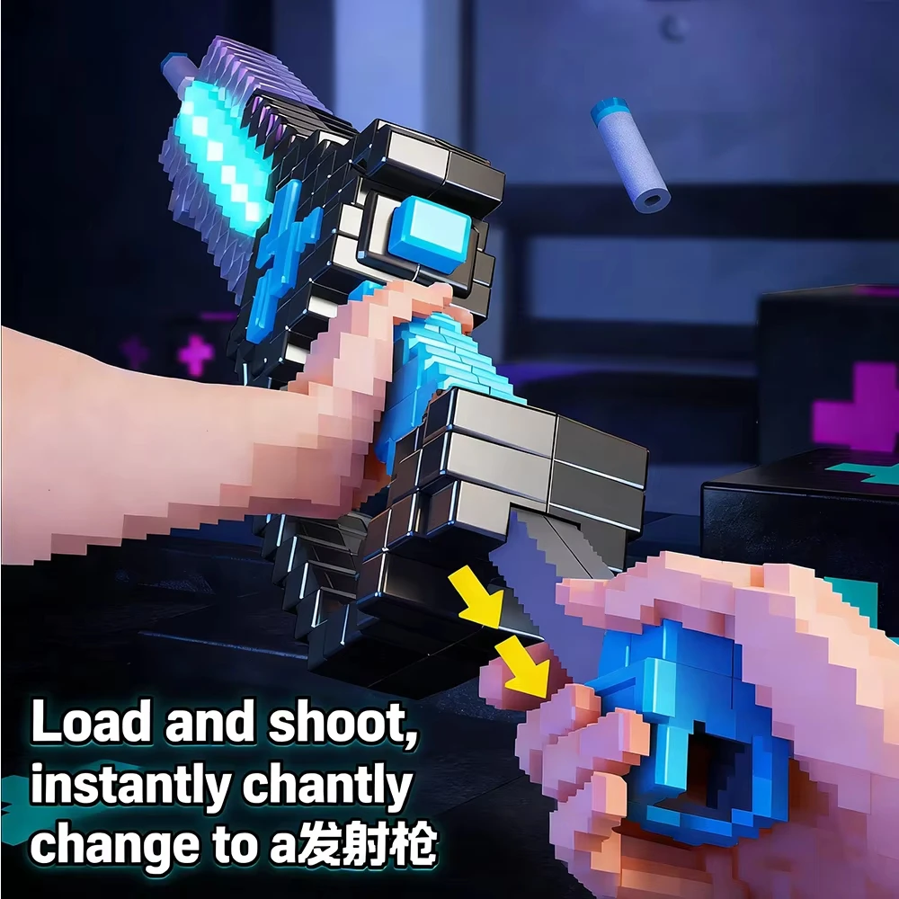 Pistola táctica de dardos espuma con espada luminosa para niños - imagen 2