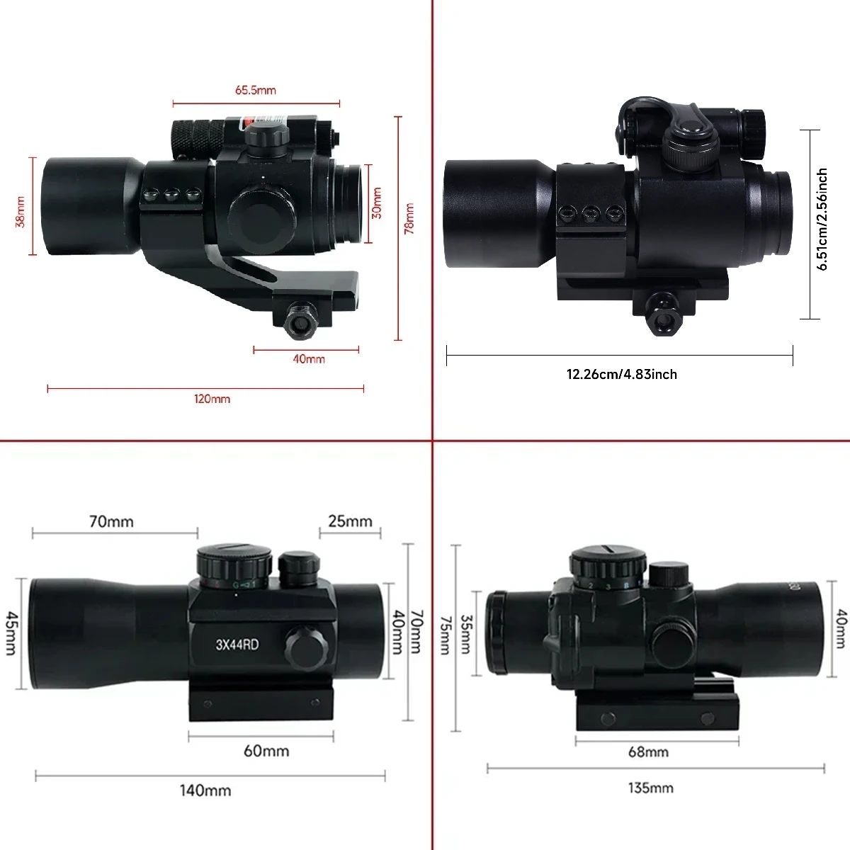 Mira red dot reflex compacta para riel Picatinny - imagen 3