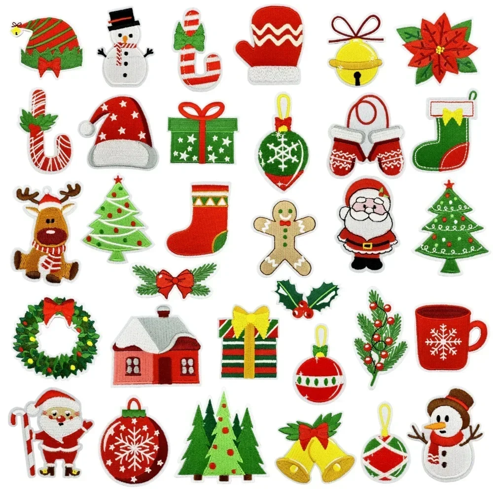 Parche bordado navideño de dibujos animados – Corona de jengibre - imagen 5