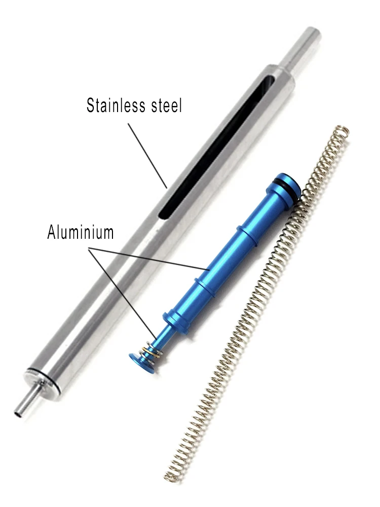 Cilindro de acero y pistón de aluminio del kit L96