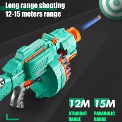 Nerf pistola eléctrica Gatling con ventosas y balas suaves