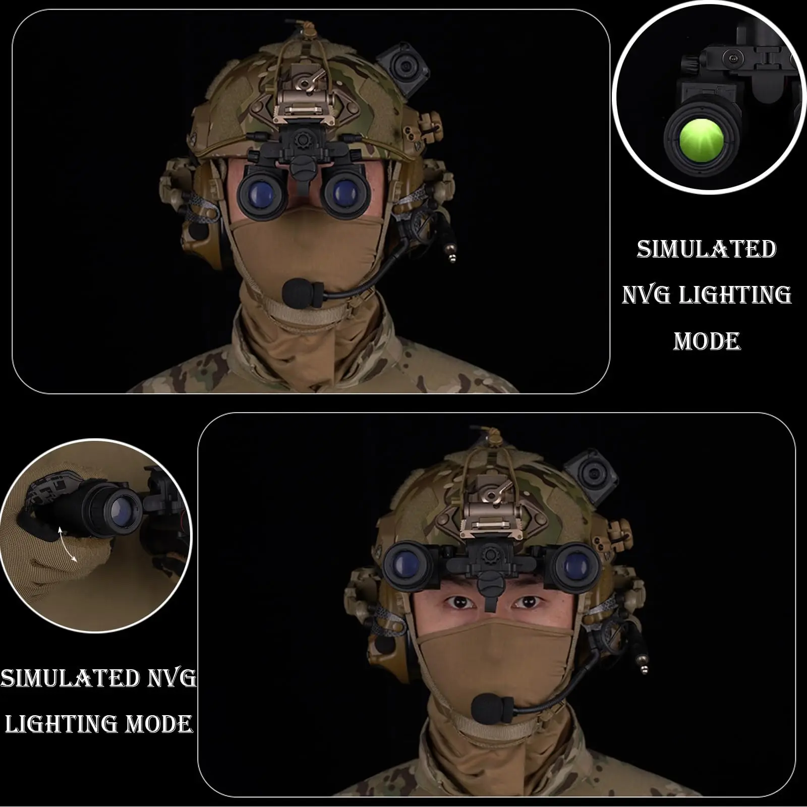 Casco táctico Bump Airsoft rápido con NVG y auriculares - imagen 2