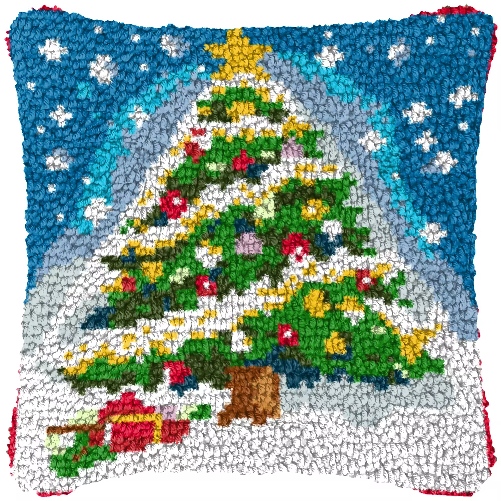 Smyrna Kit de gancho de pestillo Navidad – DIY cojines alfombras sofá - imagen 5