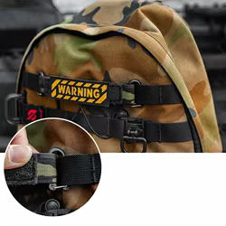 Correas tácticas MOLLE de poliéster con hebilla y paracord colgante