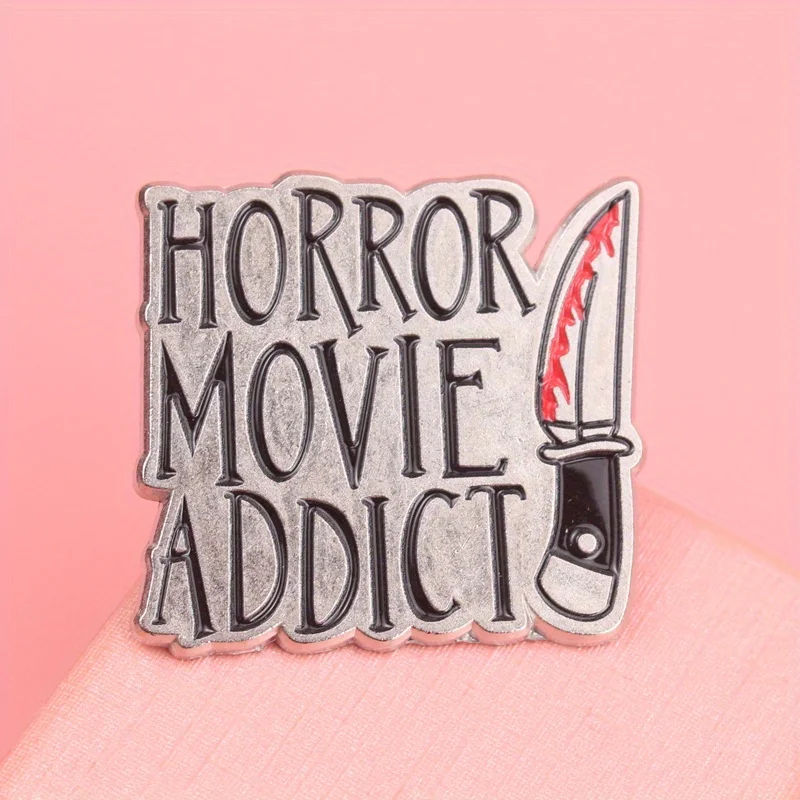 Slasher Cinema pin esmaltado metal envejecido cuchillo gore - imagen 5