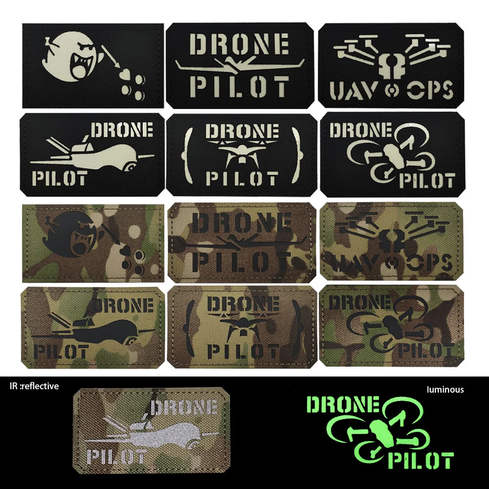 Parche táctico drone pilot diseño militar