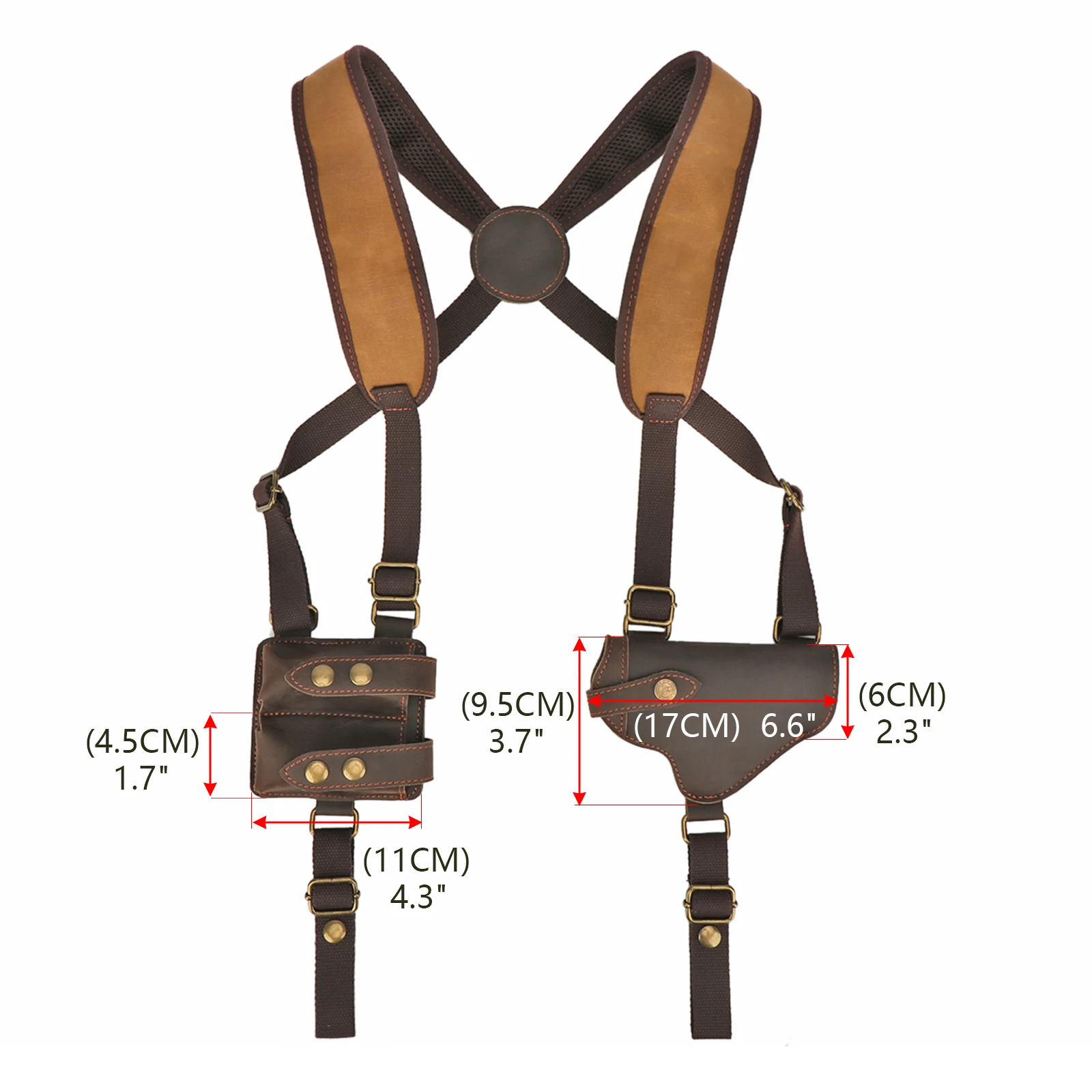 Tourbon Funda táctica hombro pistolera con doble cargador - imagen 3
