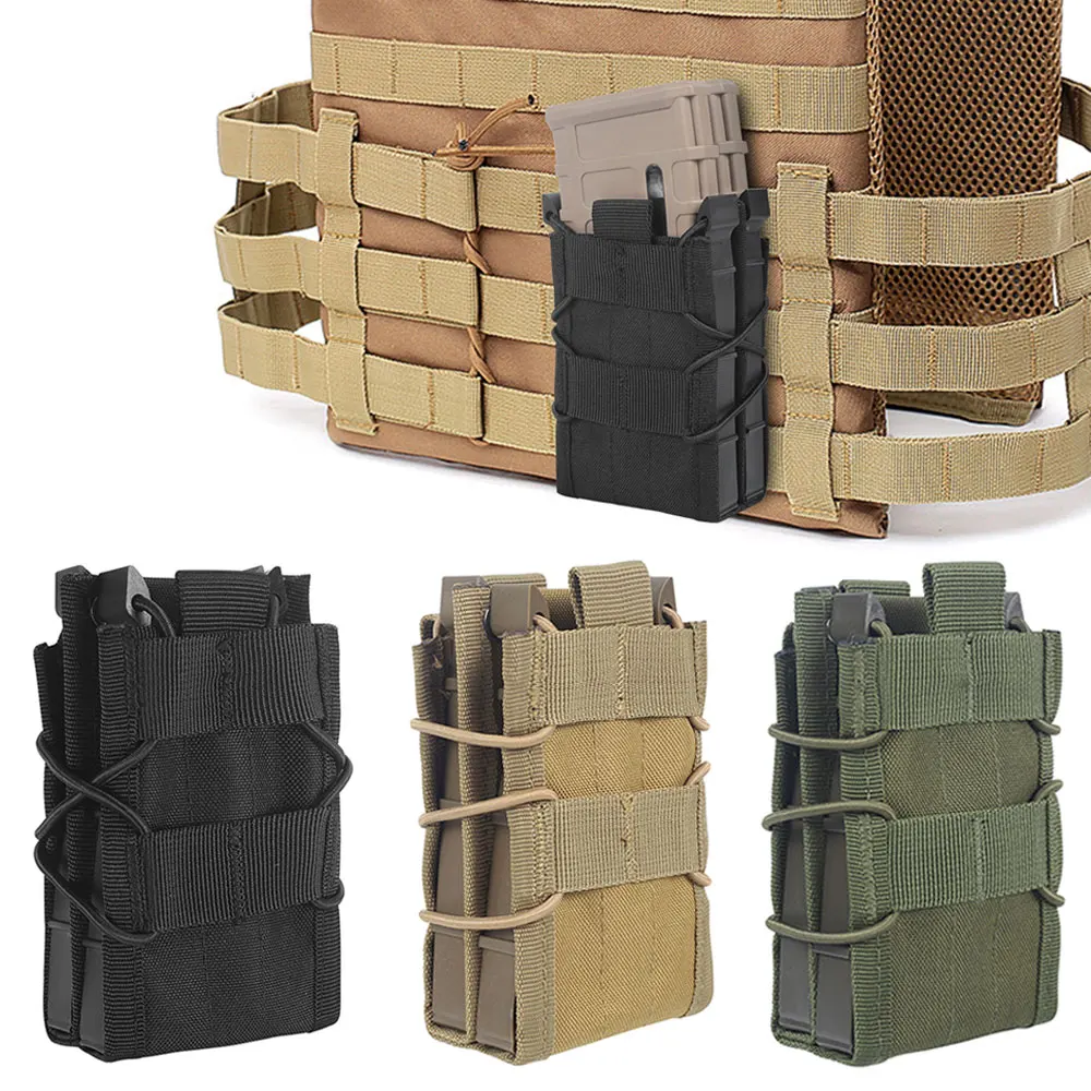 Bolsa táctica porta cargadores MOLLE de nylon para rifle táctico
