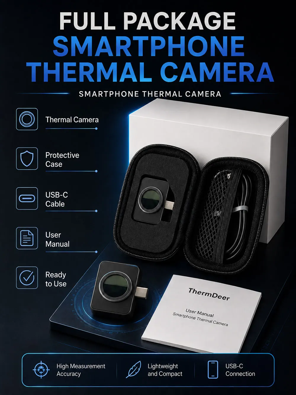 Cámara termográfica para Android 256 × 192, de −15 a 600 °C - imagen 2