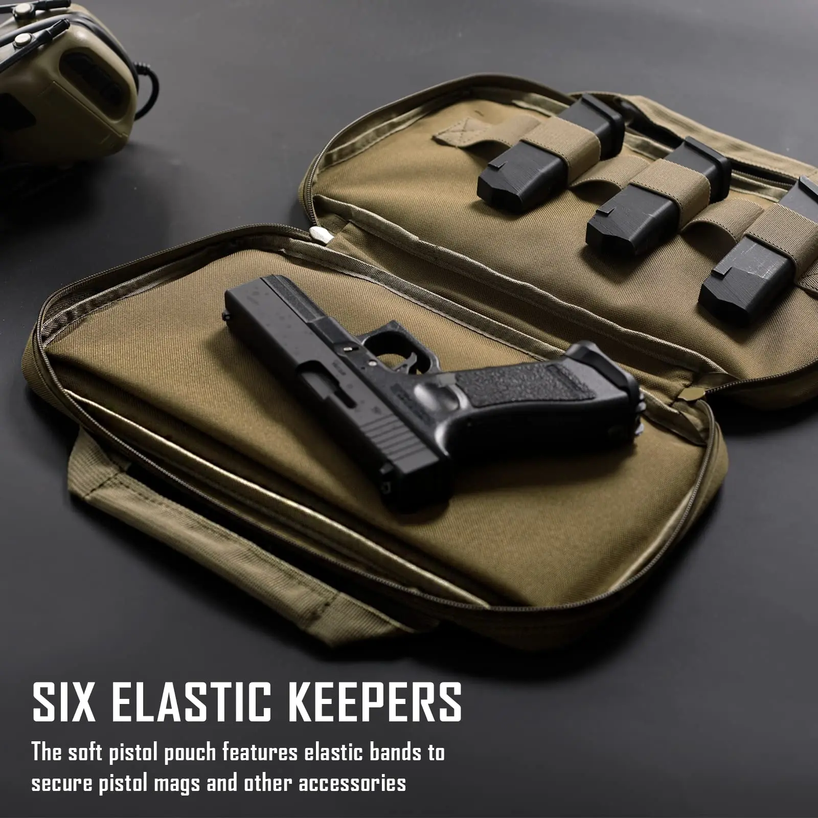 Estuche táctico pistola rectangular para caza y tiro - imagen 4