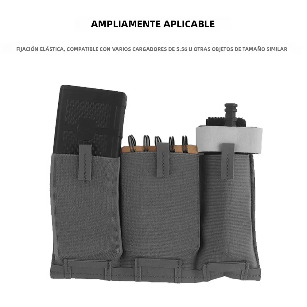 Adaptador MOLLE táctico Triple Mag para chaleco y portaplacas - imagen 3